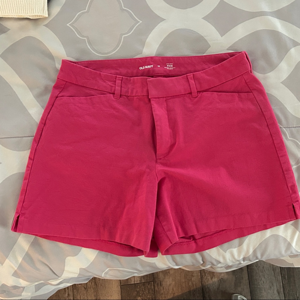 Old Navy Bright Pink Shorts with Belt Loops